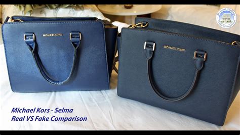 michael kors selma bag fake vs real|michael kors bag found.